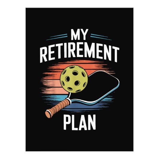 Mijn Pensioenplan Pickleball Speler Foto Afdruk (Voorkant)