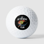 Mijn Pensioenplan Pickleball Speler Golfballen (Voorkant)