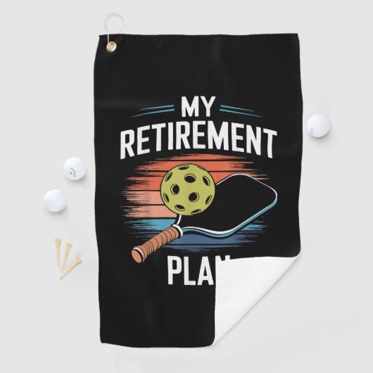 Mijn Pensioenplan Pickleball Speler Golfhanddoek (Insitu)