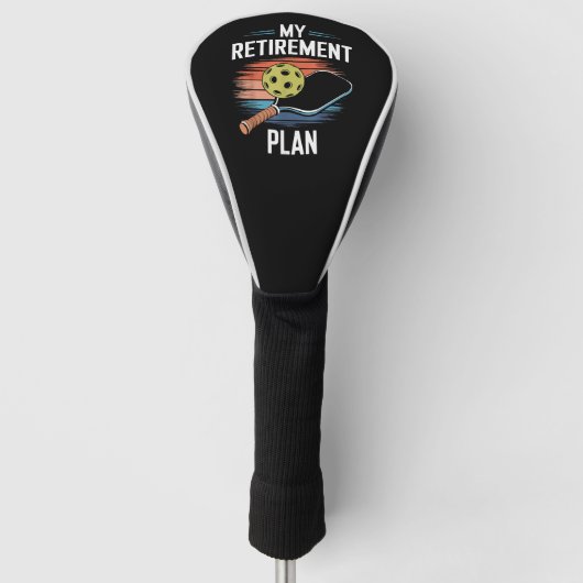 Mijn Pensioenplan Pickleball Speler Golfheadcover (Voorkant)