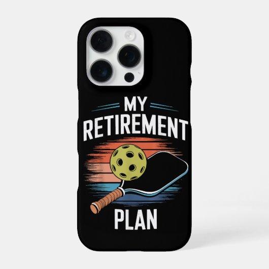 Mijn Pensioenplan Pickleball Speler iPhone Hoesje (Achterkant)