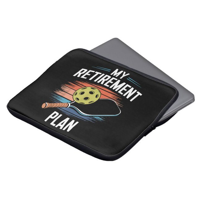 Mijn Pensioenplan Pickleball Speler Laptop Sleeve (Voorkant top)