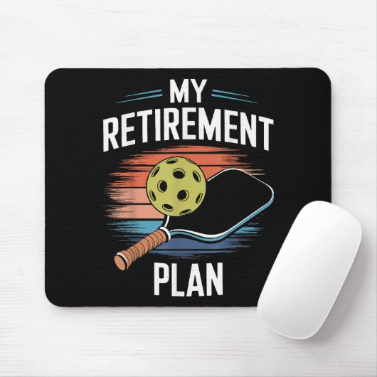 Mijn Pensioenplan Pickleball Speler Muismat (Met muis)