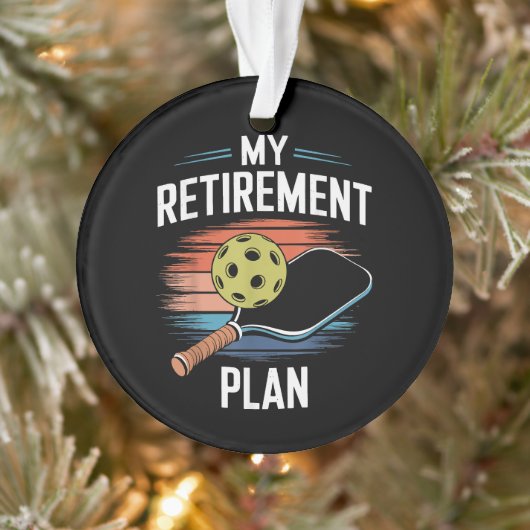 Mijn Pensioenplan Pickleball Speler Ornament (Boom)