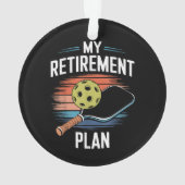 Mijn Pensioenplan Pickleball Speler Ornament (achterkant)