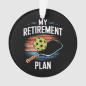 Mijn Pensioenplan Pickleball Speler Ornament (voorkant)