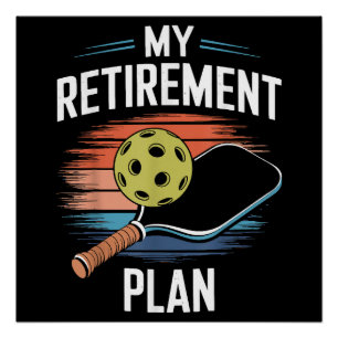 Mijn Pensioenplan Pickleball Speler Perfect Poster