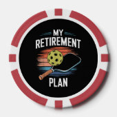 Mijn Pensioenplan Pickleball Speler Poker Chips (Voorkant)