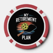 Mijn Pensioenplan Pickleball Speler Poker Chips (Achterkant)