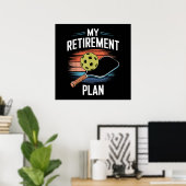 Mijn Pensioenplan Pickleball Speler Poster (Thuiskantoor)