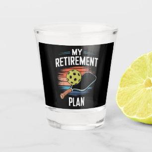 Mijn Pensioenplan Pickleball Speler Shot Glas