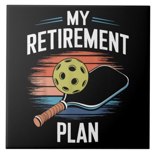Mijn Pensioenplan Pickleball Speler Tegeltje (Voorkant)