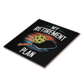 Mijn Pensioenplan Pickleball Speler Tegeltje (Zijkant)