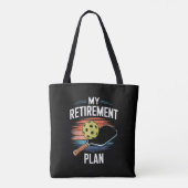 Mijn Pensioenplan Pickleball Speler Tote Bag (Achterkant)