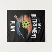 Mijn Pensioenplan Pickleball Speler Wandkleed (Voorkant (horizontaal))