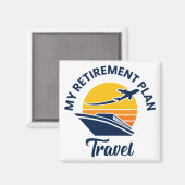 Mijn pensioenplan - Reizen Magneet (Voorkant / Achterkant)