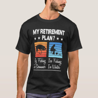Mijn pensioenplan Vlieg Vliegen In Zomer IJs Fishi T-shirt