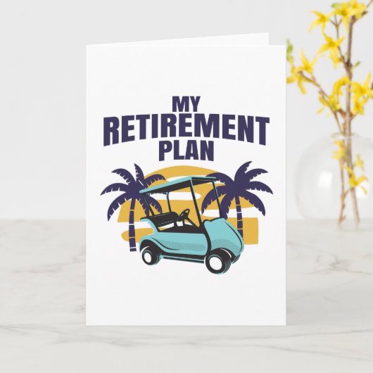 Mijn pensioenplan voor Golf Kaart (Gele Bloem)