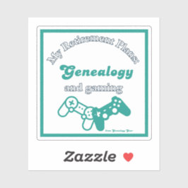 Mijn pensioenplannen: Genealogie en gamen Sticker