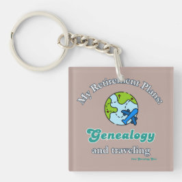 Mijn pensioenplannen: genealogie en reizen sleutelhanger