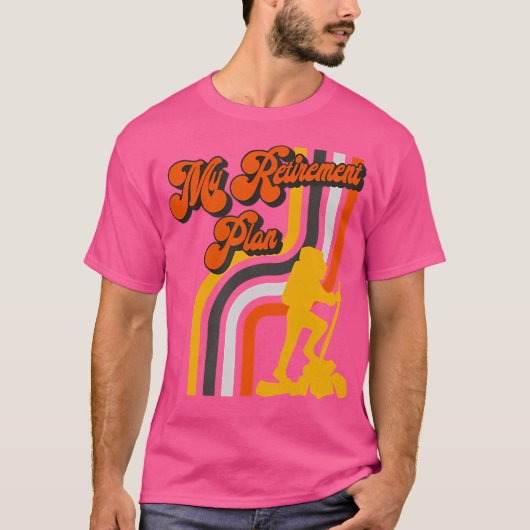 Mijn pensioenregeling - Wandelen Retro  Look T-shirt (Voorkant)