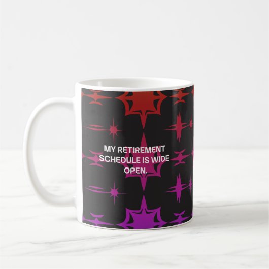 Mijn Pensioenrooster Is Wijd Open Vertier Koffiemok (Links)