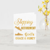 Mijn pensionering binnentreden met Gods genade en  Kaart (Gele Bloem)