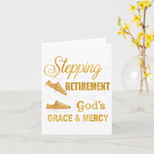 Mijn pensionering binnentreden met Gods genade en  Kaart (Gele Bloem)