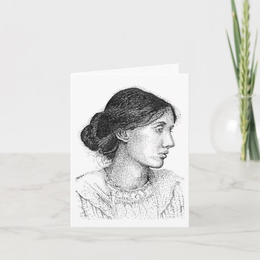 Mijn pentekening van Virginia Woolf uit 2004 Kaart (Voorkant)