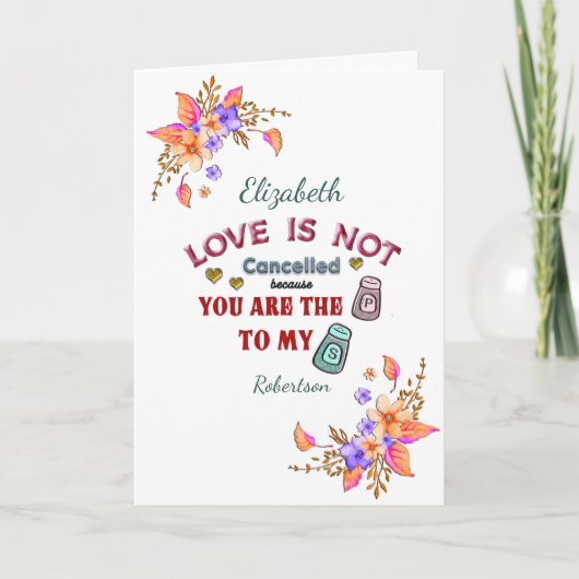 Mijn peper voor jouw zout Valentijnsdag Kaart (Voorkant)