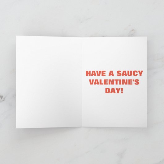 Mijn Pepporoni Valentijn Feestdagen Kaart (Binnen)