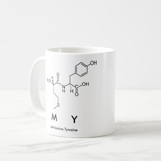 Mijn peptide naam mok (Voorkant links)