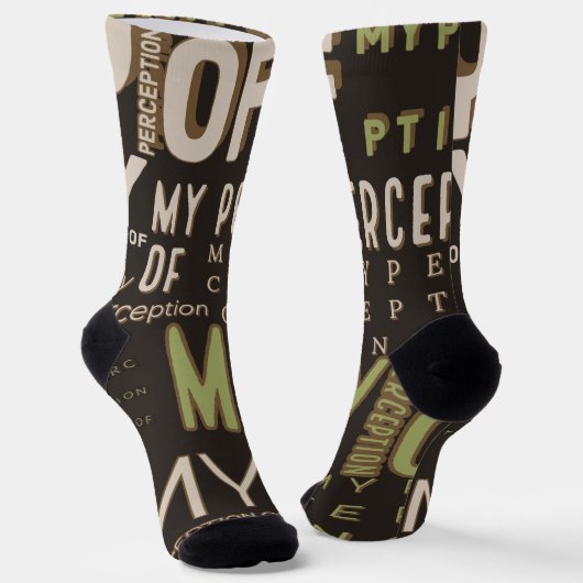 Mijn perceptie van u Tube Sokken Bruin/Groen (Gebogen)