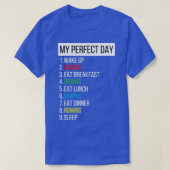 Mijn Perfect Day Wake Up Rowing ontbijtdinn T-shirt (Design voorkant)