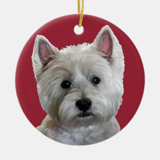 MIJN PERFECT WESTIE KERAMISCH ORNAMENT (Voorkant)
