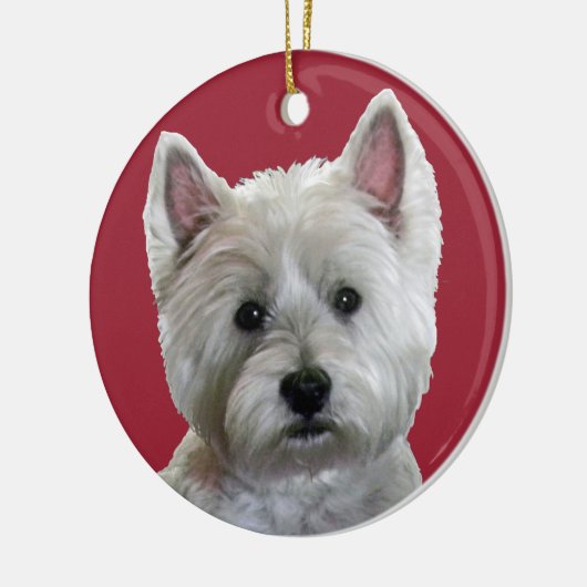 MIJN PERFECT WESTIE KERAMISCH ORNAMENT (Links)