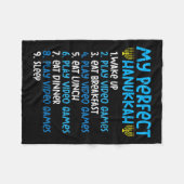 Mijn perfecte Chanoeka videogame Chanoeka Jood Man Fleece Deken (Voorkant (Horizontaal))
