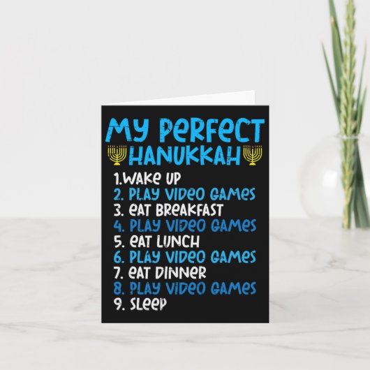 Mijn perfecte Chanoeka videogame Chanoeka Jood Man Kaart (Voorkant)
