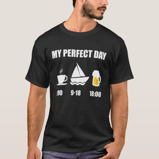 Mijn perfecte dag 900 9 18 1800 winkelen t-shirt (Voorkant)