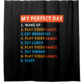 Mijn perfecte dag - games douchegordijn (Voorkant)