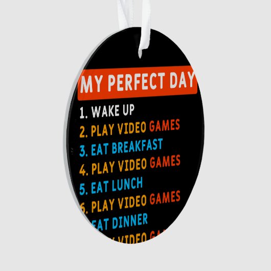 Mijn perfecte dag - games ornament (voorkant)