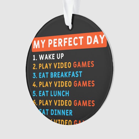 Mijn perfecte dag - games ornament (voorkant)