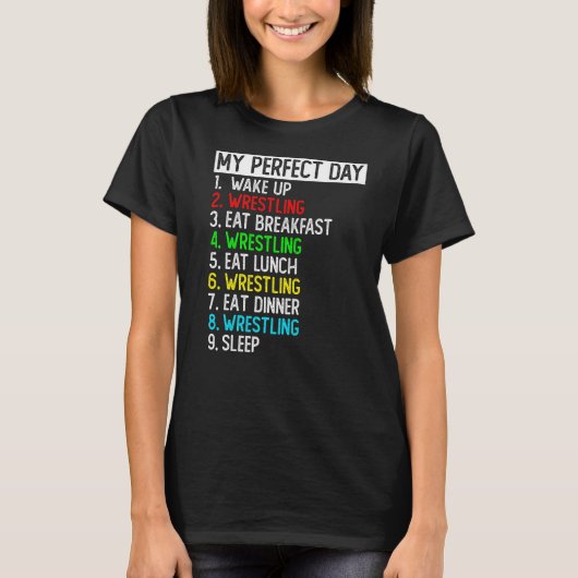 Mijn perfecte dag grappig, rustelaar t-shirt (Voorkant)