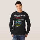Mijn perfecte dag, grappige Bowling Player Love Bo T-shirt (Voorkant volledig)