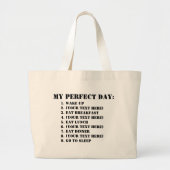 Mijn perfecte dag grote tote bag (Voorkant)