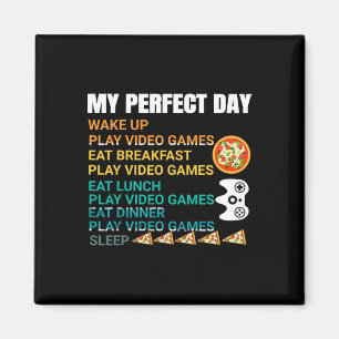 Mijn Perfecte Dag Pizza Videogames Gamer Controlle Magneet