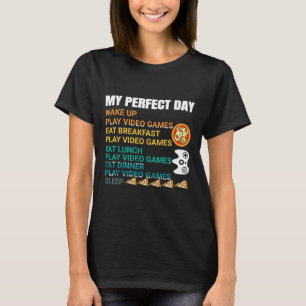 Mijn Perfecte Dag Pizza Videospellen Gamer Control T-shirt