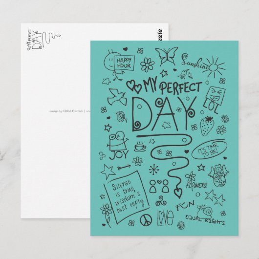 Mijn Perfecte Dag - Positief Denken 2 Briefkaart (Voorkant / Achterkant)