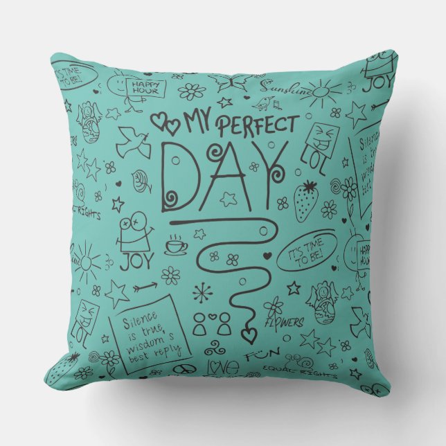 Mijn perfecte dag - Positief denken 2 Kussen (Voorkant)