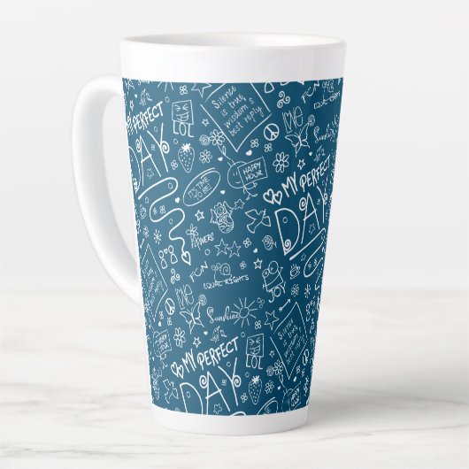 Mijn perfecte dag - Positief denken 2a Latte Mok (Linkerhoek)